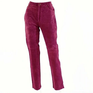Chadwick’s Burgundy Genuine Leather Pants Size 6P